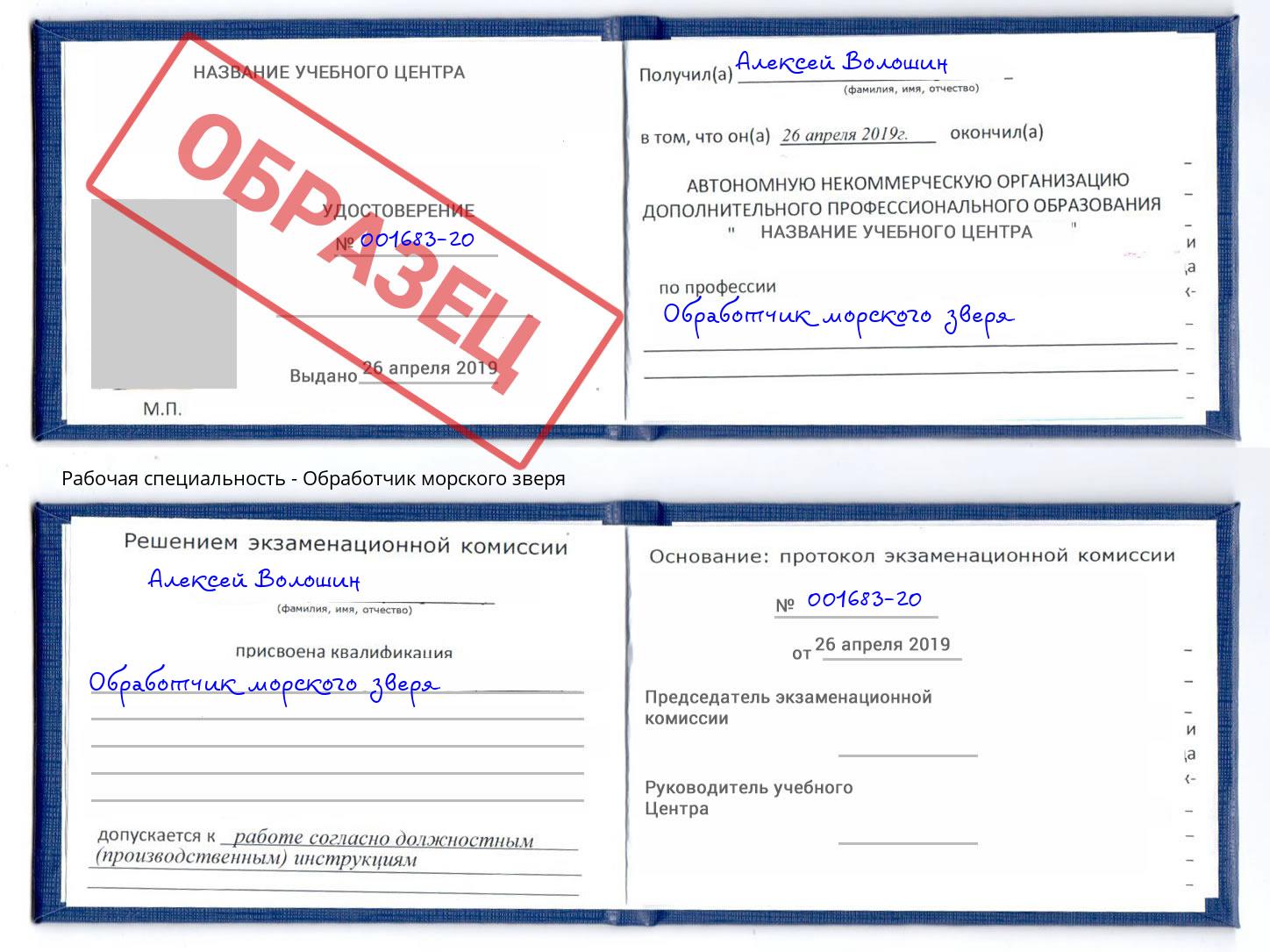 Обработчик морского зверя Вязьма