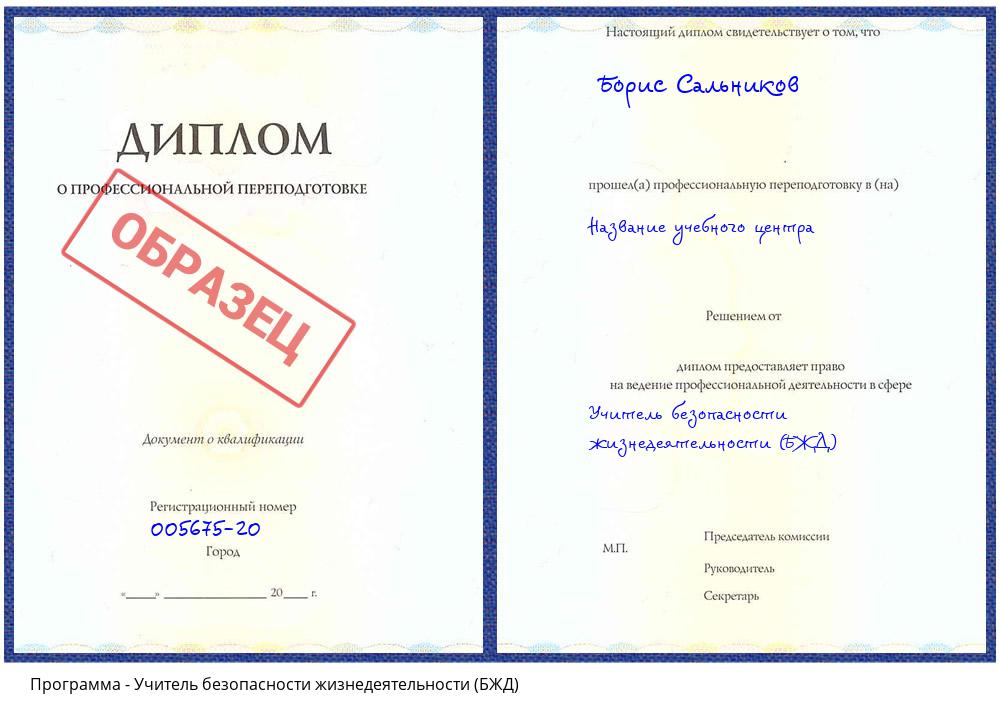Учитель безопасности жизнедеятельности (БЖД) Вязьма